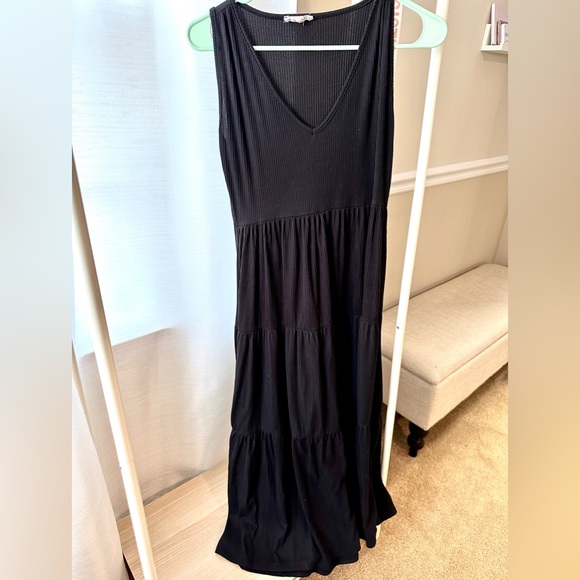 Black boho tiered dress - worn once - Picture 1 of 3